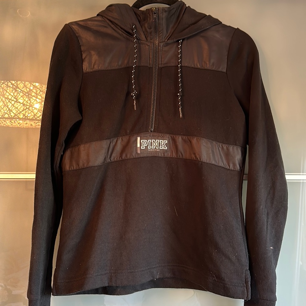 PINK athletic half zip hoodie